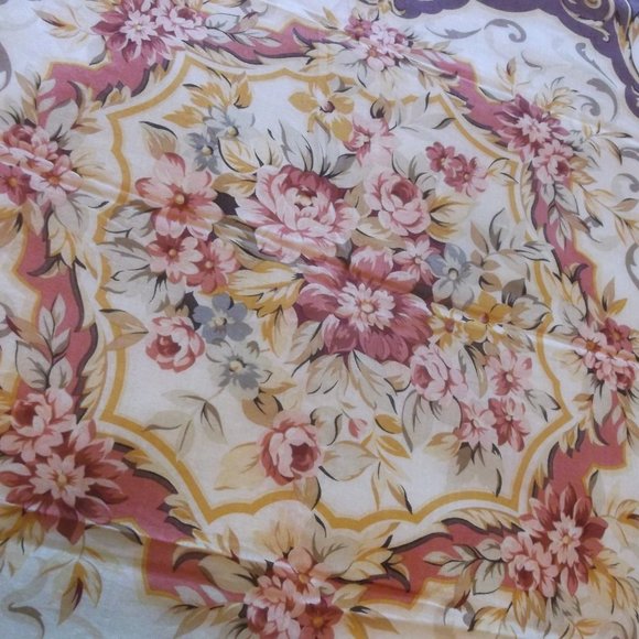 Vintage Japanese Rose Handkerchief Fine Cotton - Picture 2 of 6